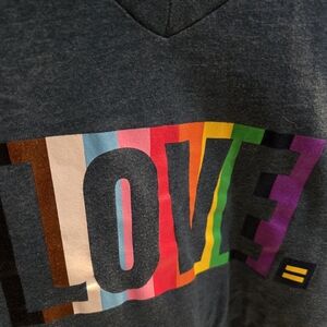 Human Rights Campaign Colorful LOVE Graphic Tee, S